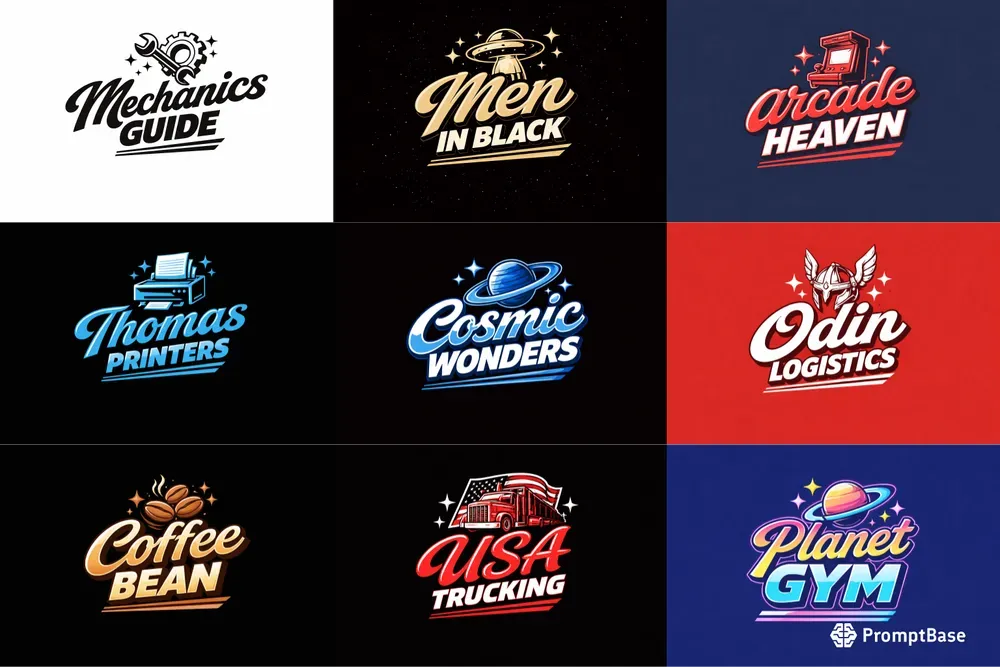 80s Retro Logo Designs