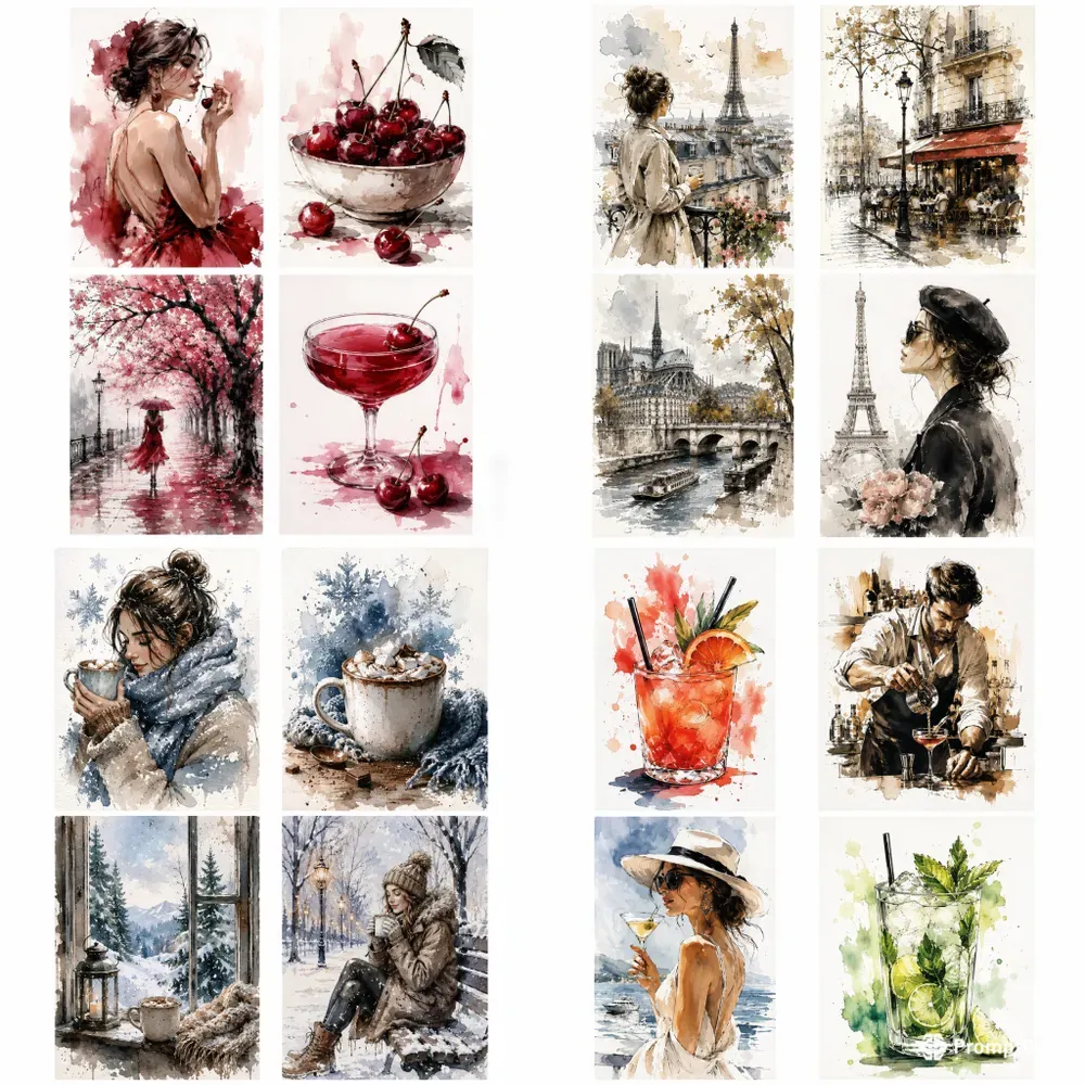 Editorial Ink Watercolors