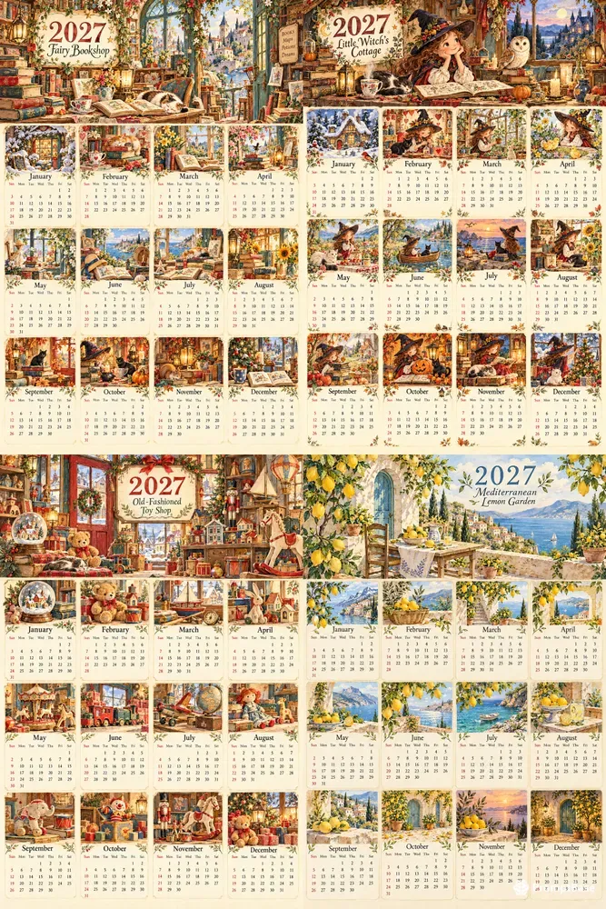 Whimsical 2027 Calendars