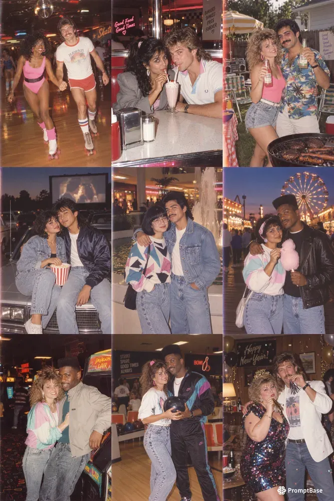 80s Couple Date Night Photos