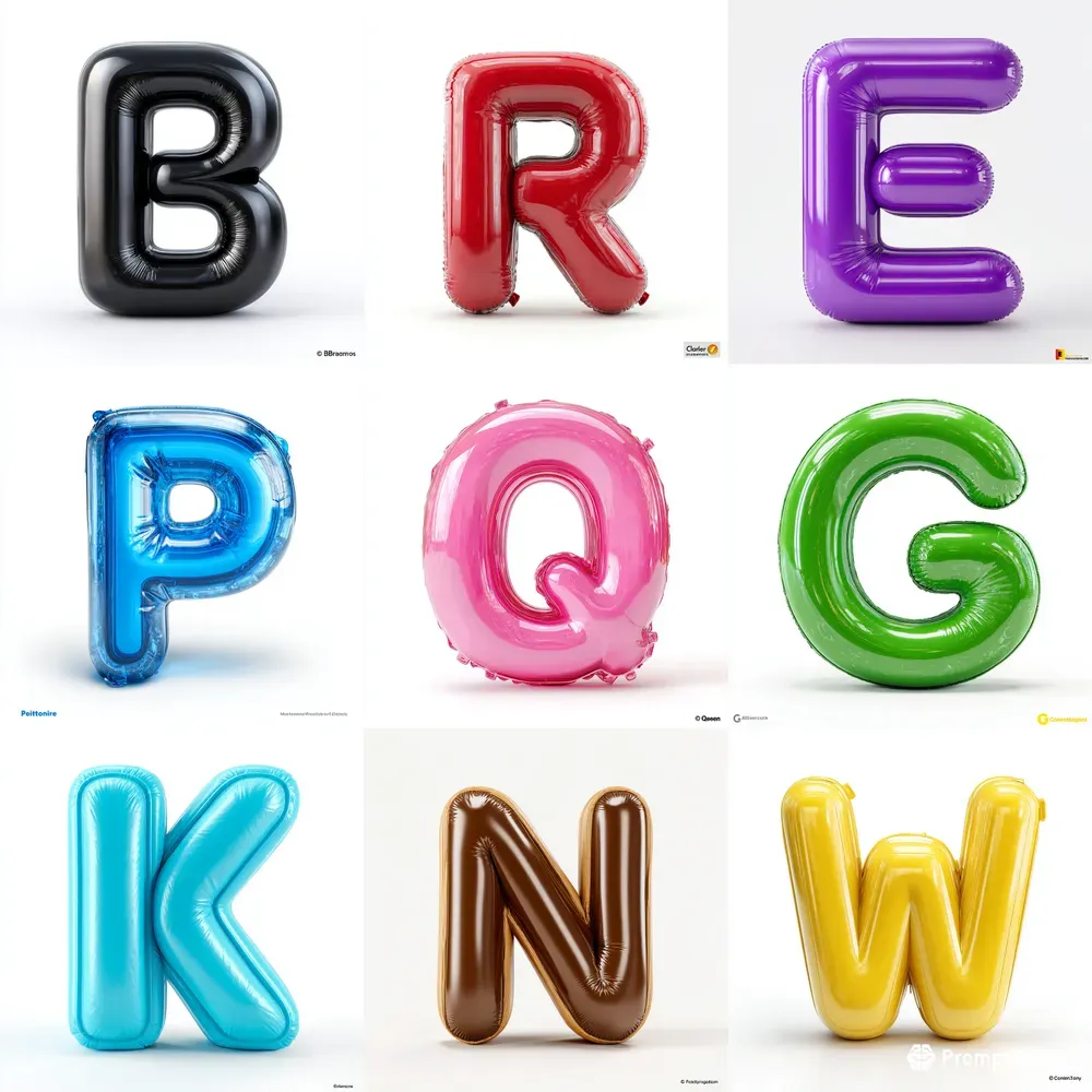 3D Soft Balloon Letters