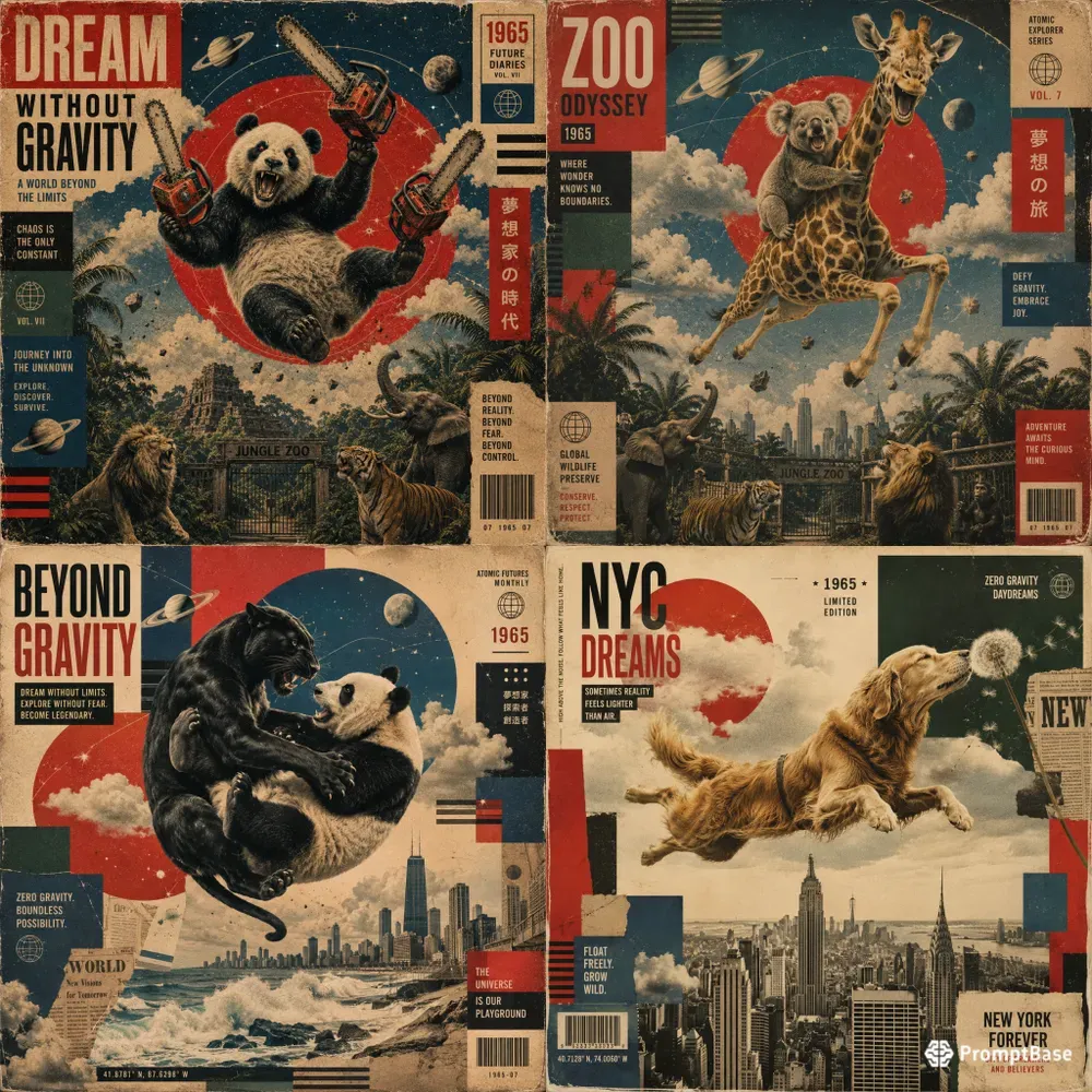 Newspaper Exotic Animal Landscapes