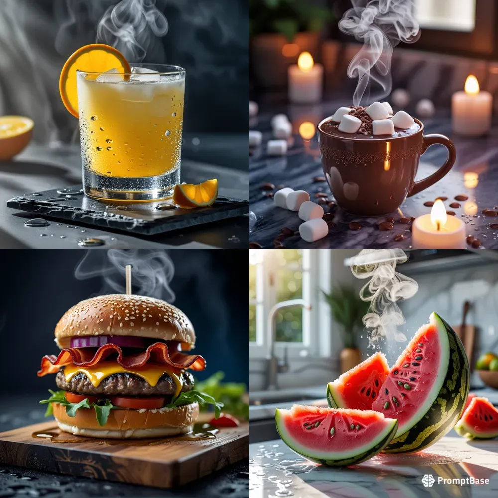 Ultrarealistic Commercial Food Drinks