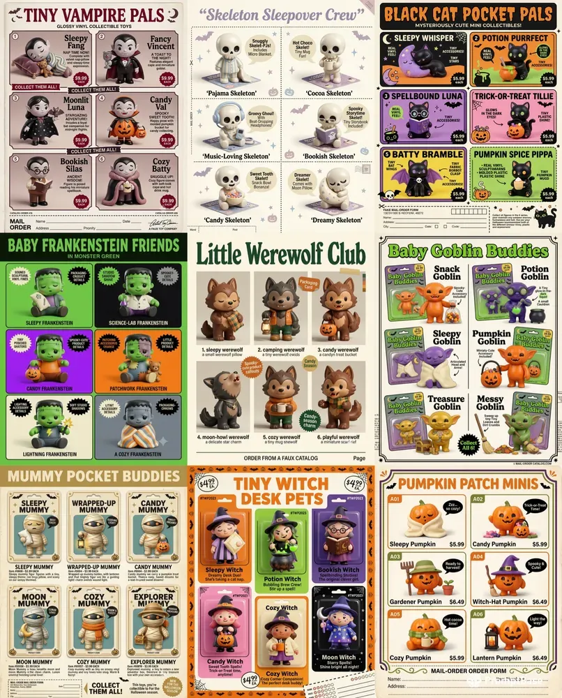 Cute Halloween Toy Catalog Pages