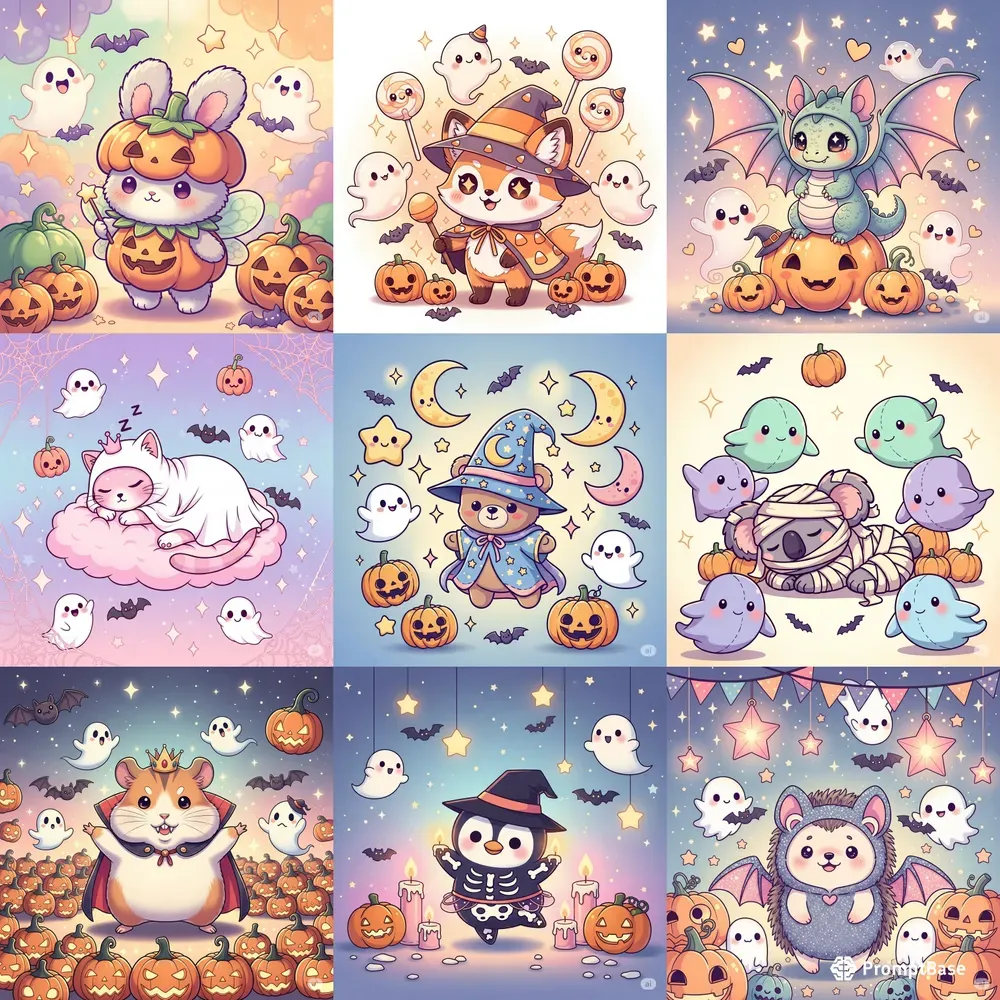 Cute Kawaii Halloween Art