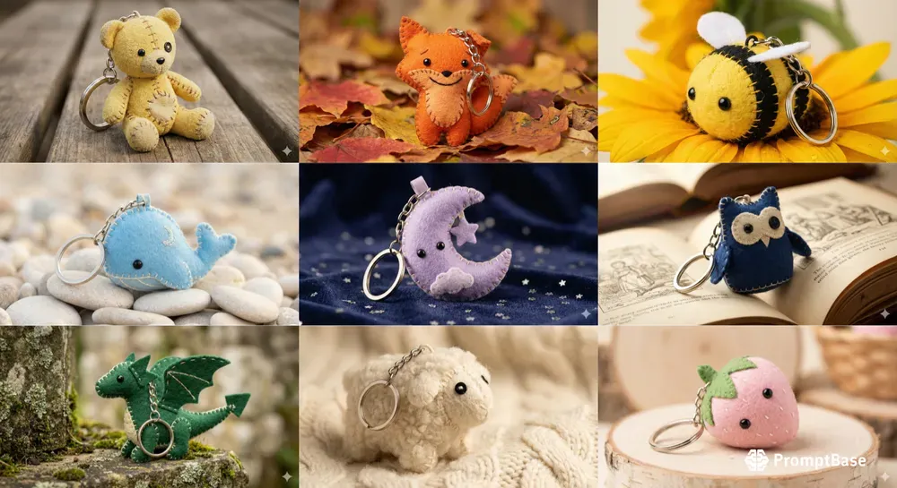 Handcrafted Plush Keychains
