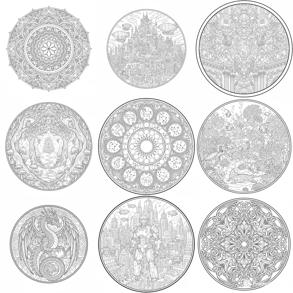 Adult Coloring Page Generators