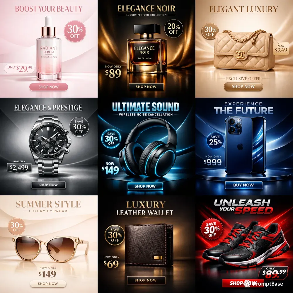 Luxury Brand Product Posters
