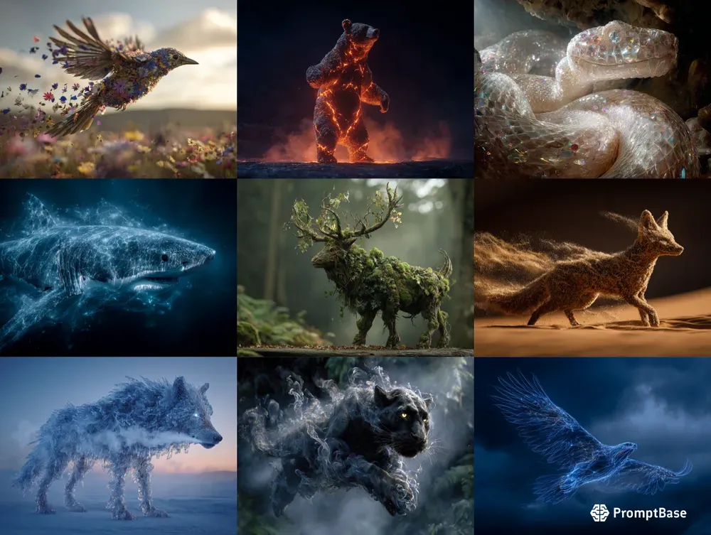 Elemental Creature Photography Generator