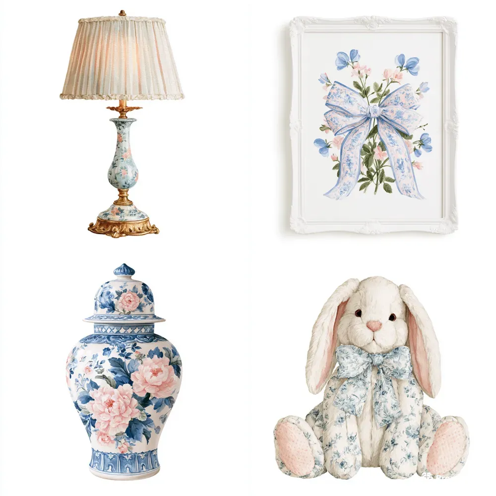 Grandmillennial Nursery Clipart Sets