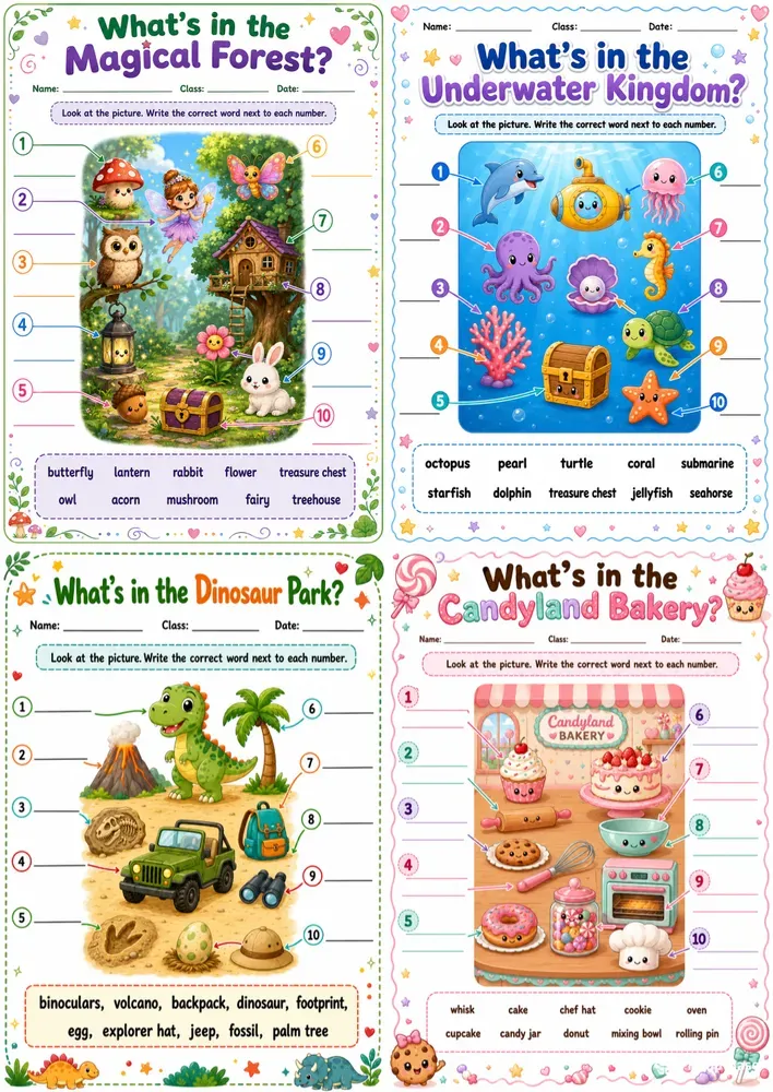 Kids Vocabulary Worksheets