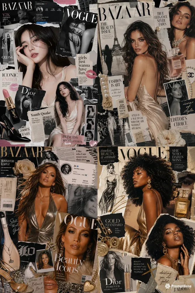 Y2k Editorial Fashion Collages
