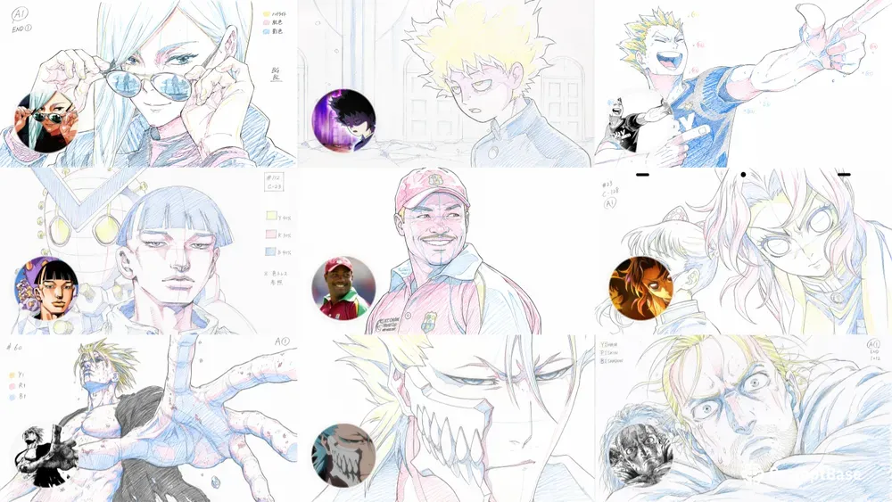 2000s Anime Genga Keyframe Drawings