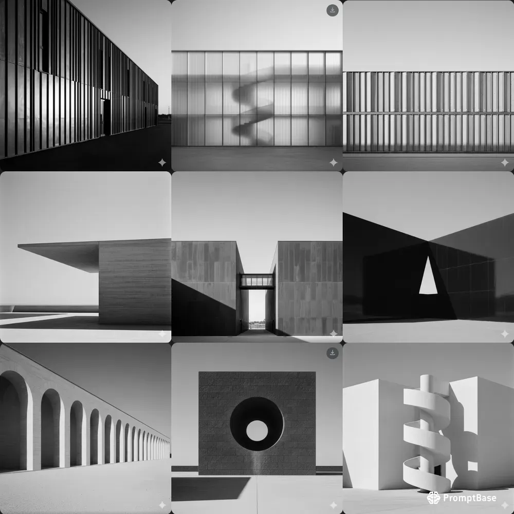 Minimalist Architecture Of Lightshadows