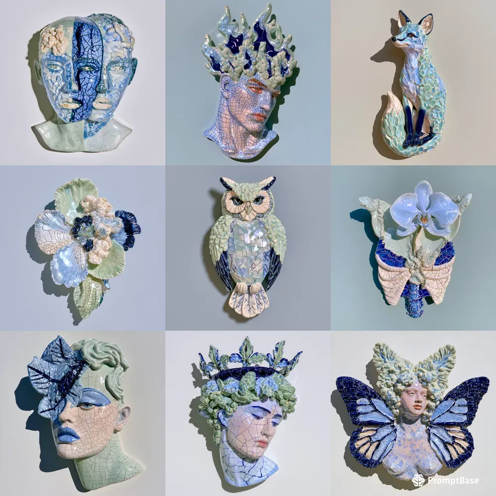 Ceramic Wall Sculpture Dreams