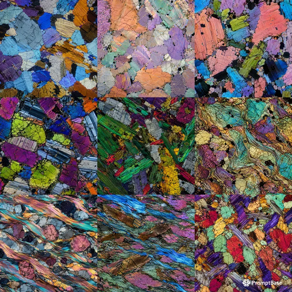 Polarized Mineral Micrograph Art