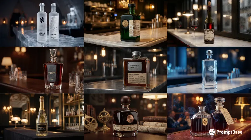 Modern Premium Spirits Mockups