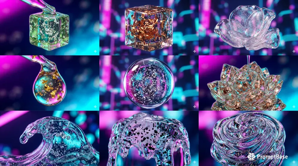 Macro Gelatinous Gold Vaporwave Photos