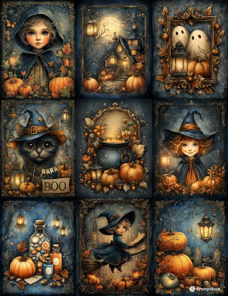 Magical Halloween Junk Journal Ephemera