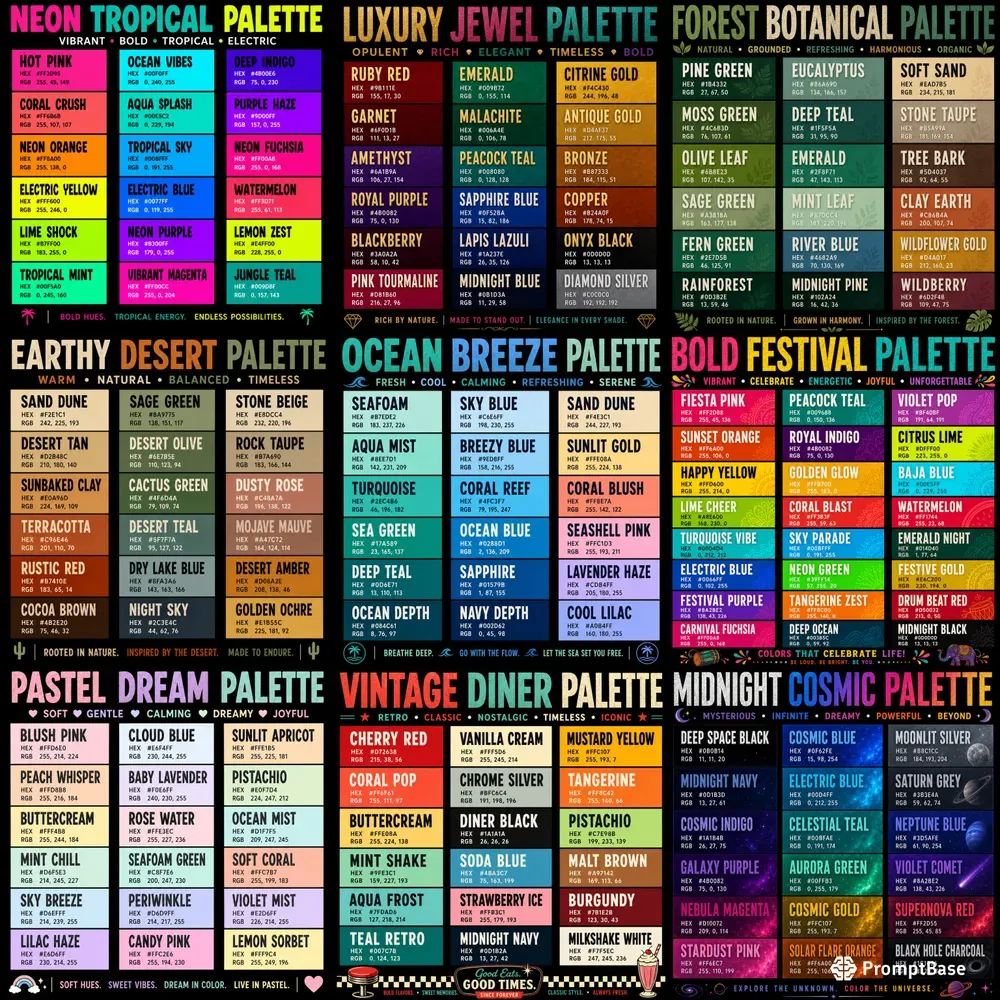 Bold Color Palette Inspiration Boards