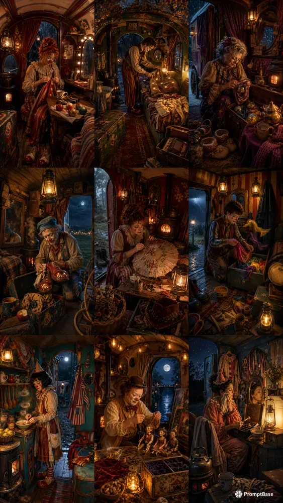 Cozy Clown Caravan Nights