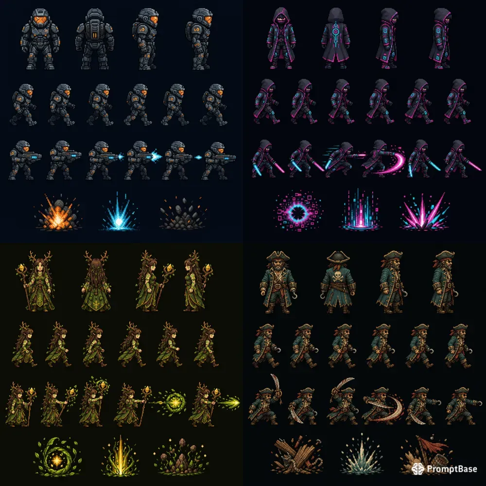 Modular Game Sprite Sheet Generator