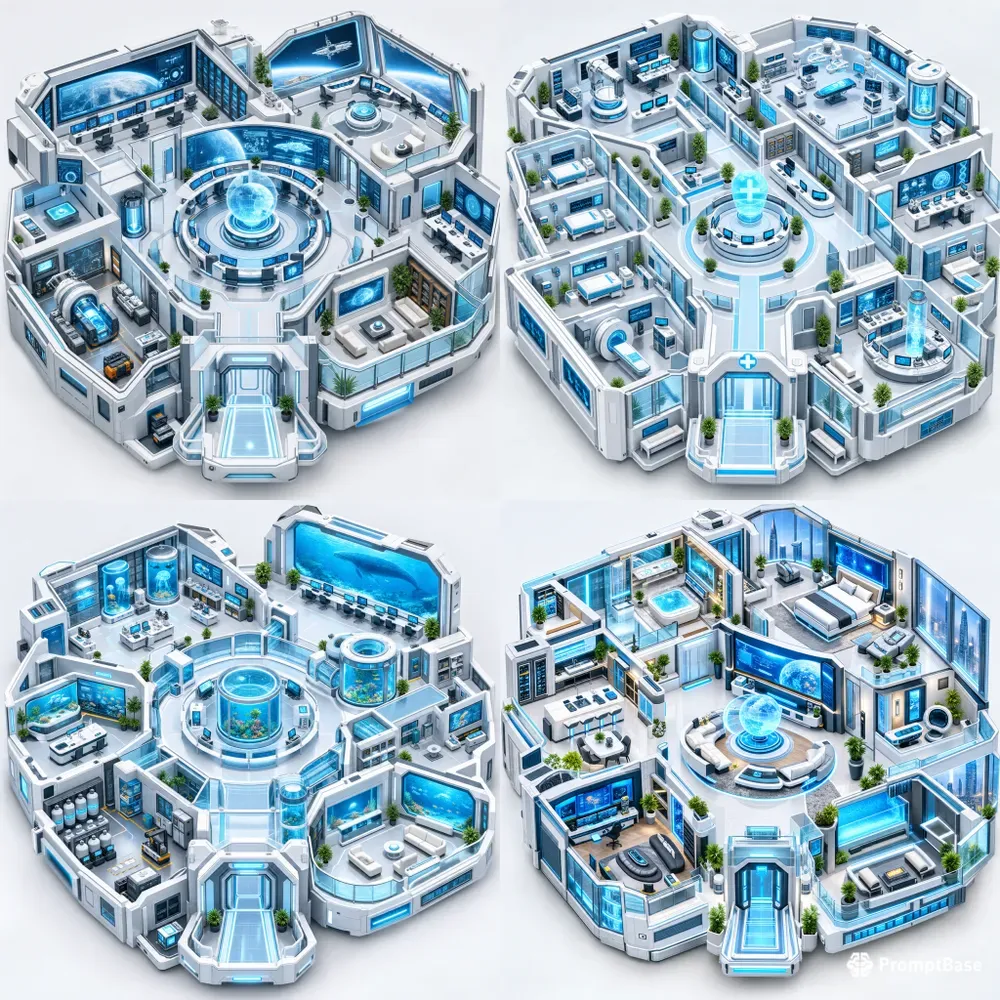 Futuristic Scifi Miniature Worlds