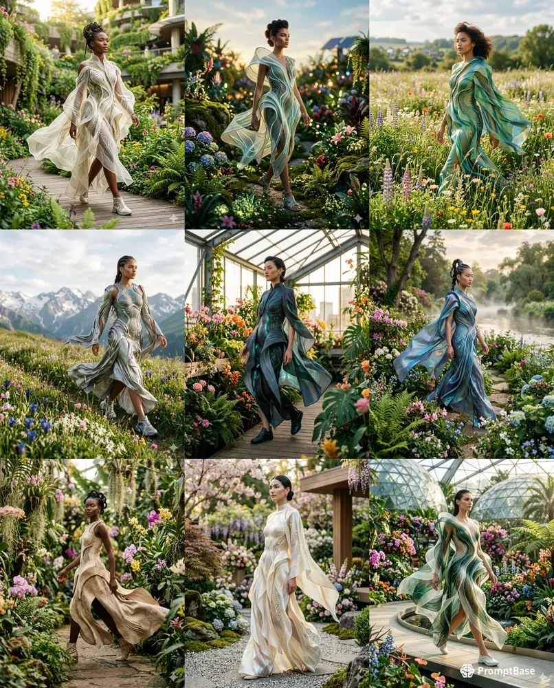 Futuristic Clean Fashion Editorials