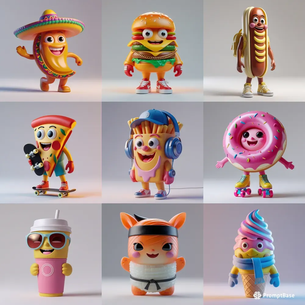 3D Vinyl Merch Street Food Friends