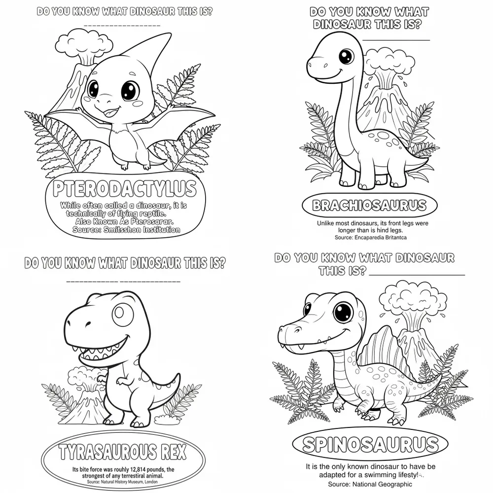 Kit 1 Dino Doodles Starter Packs