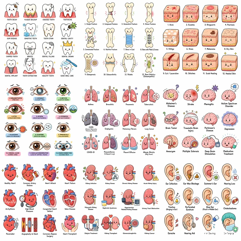 Cute Medical Icon Sets