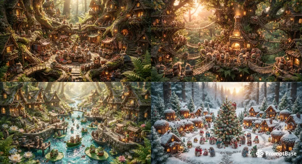 Cozy Tiny Animal Villages