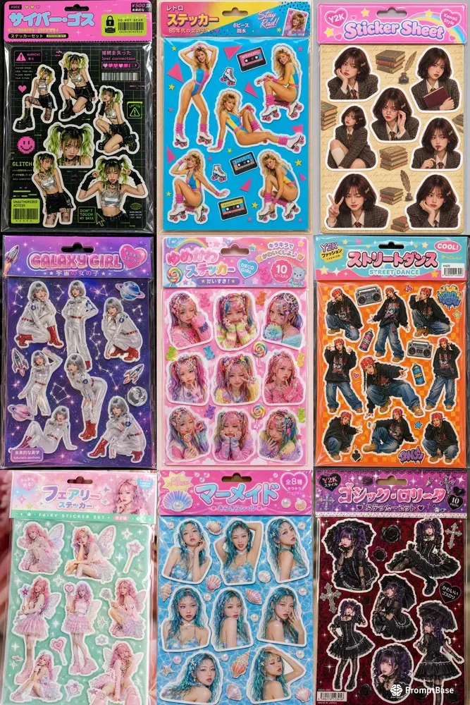 Y2k Purikura Sticker Sheets