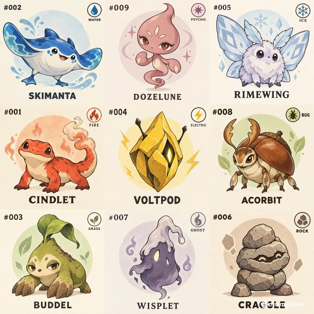 Fakemon Element Indices