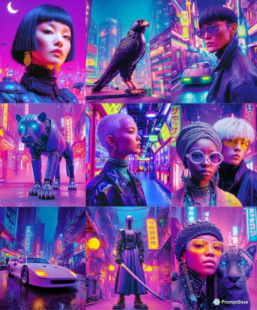 Neon Cyberpunk Scenes