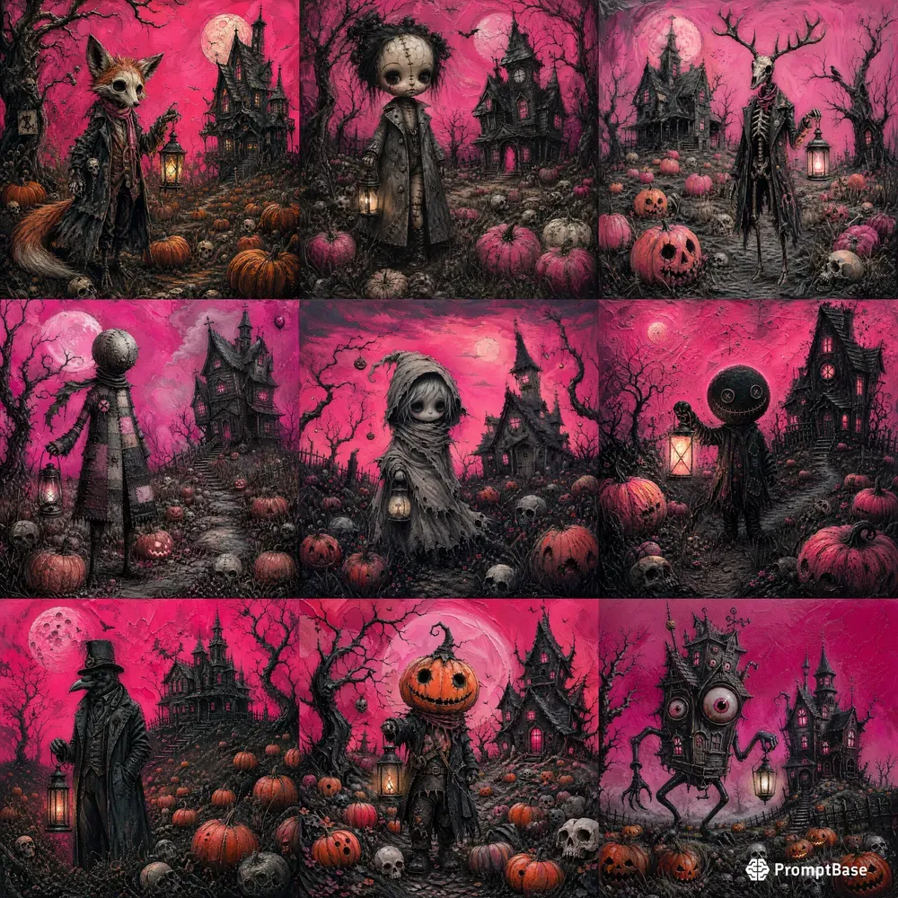 Dark Whimsical Horror Characters