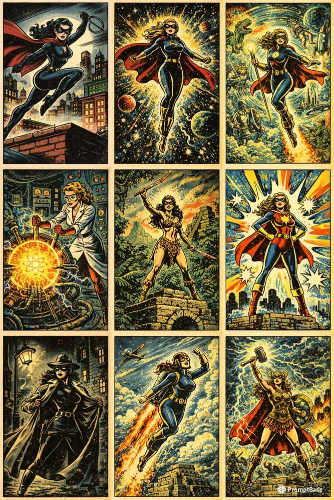 Retro Comic Heroine Generator