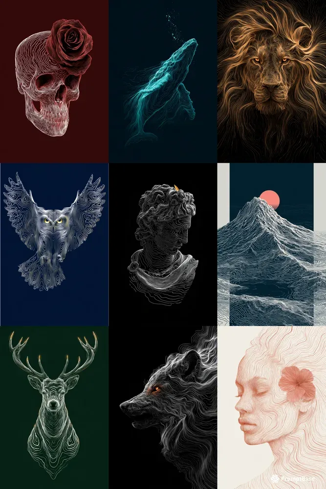 Topographic Contour Art Generator