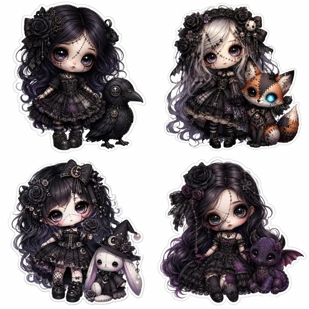Gothic Chibi Doll Patchwork Friends