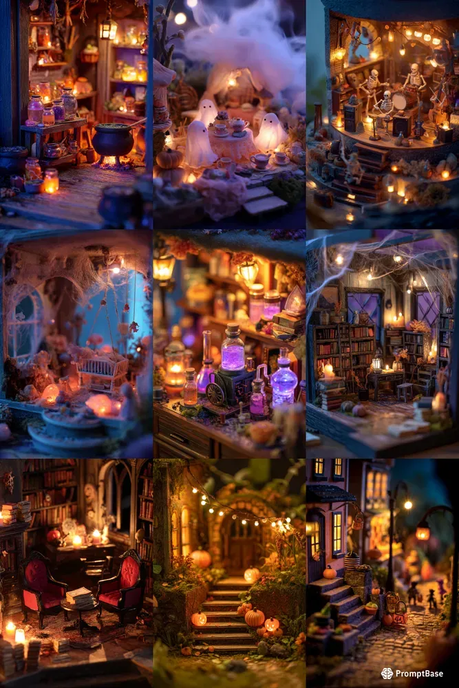 Miniature Halloween Dioramas