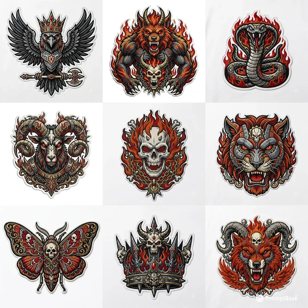 Embroidered Tshirt Icons