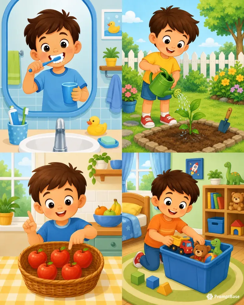 Educational Kids Activity Illustrations