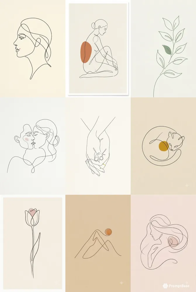 Minimal Oneline Art Studios