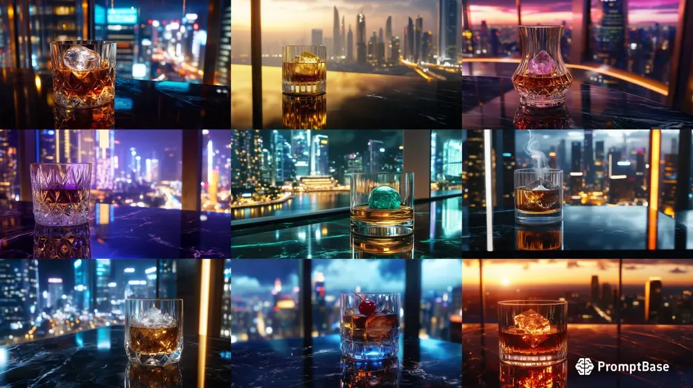 Cyber Luxury Crystal Whiskey Glasses