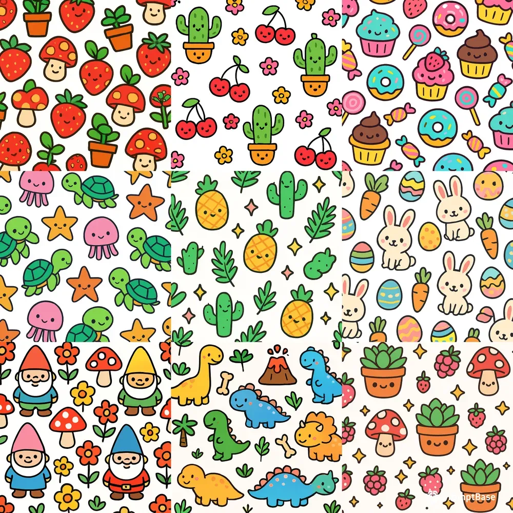 Bold And Cute Colorful Seamless Patterns
