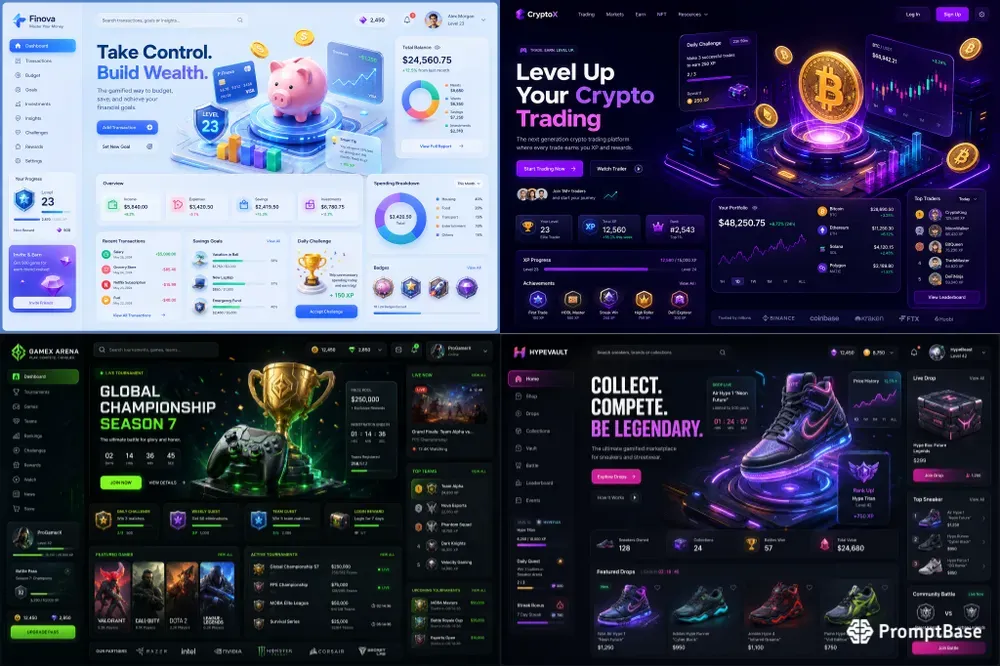 3D Gamified Web UIs