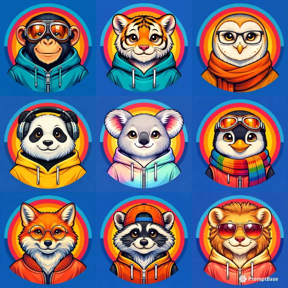 Pop Creatures Friendly Vector Icons