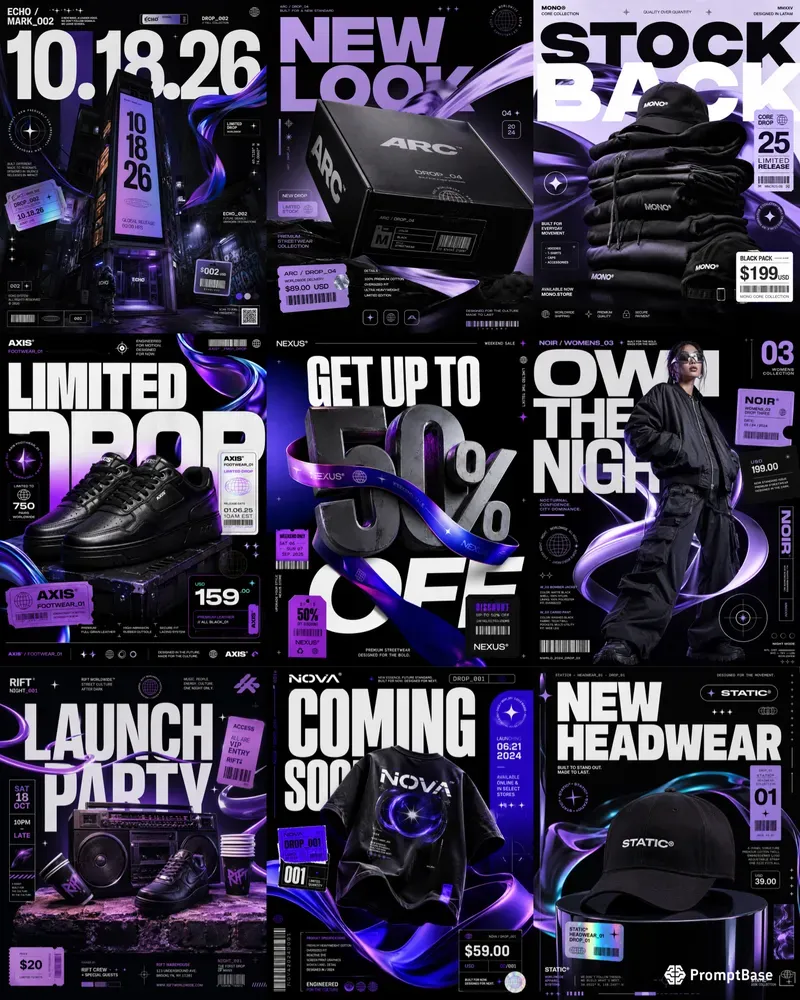 Streetwear Campaign Posters