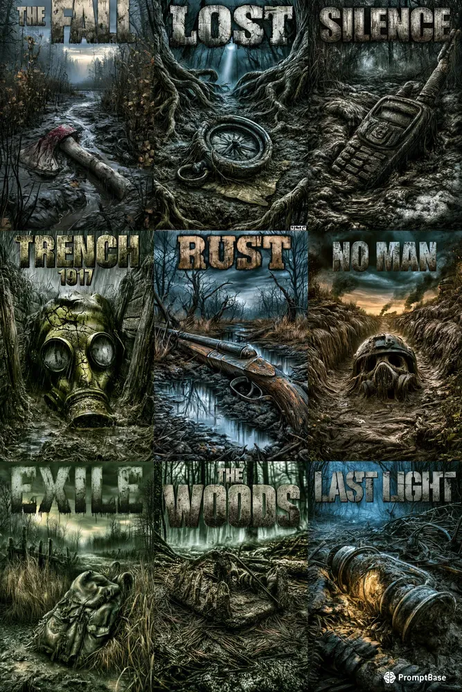 Gritty Survival Horror Game Cover Art