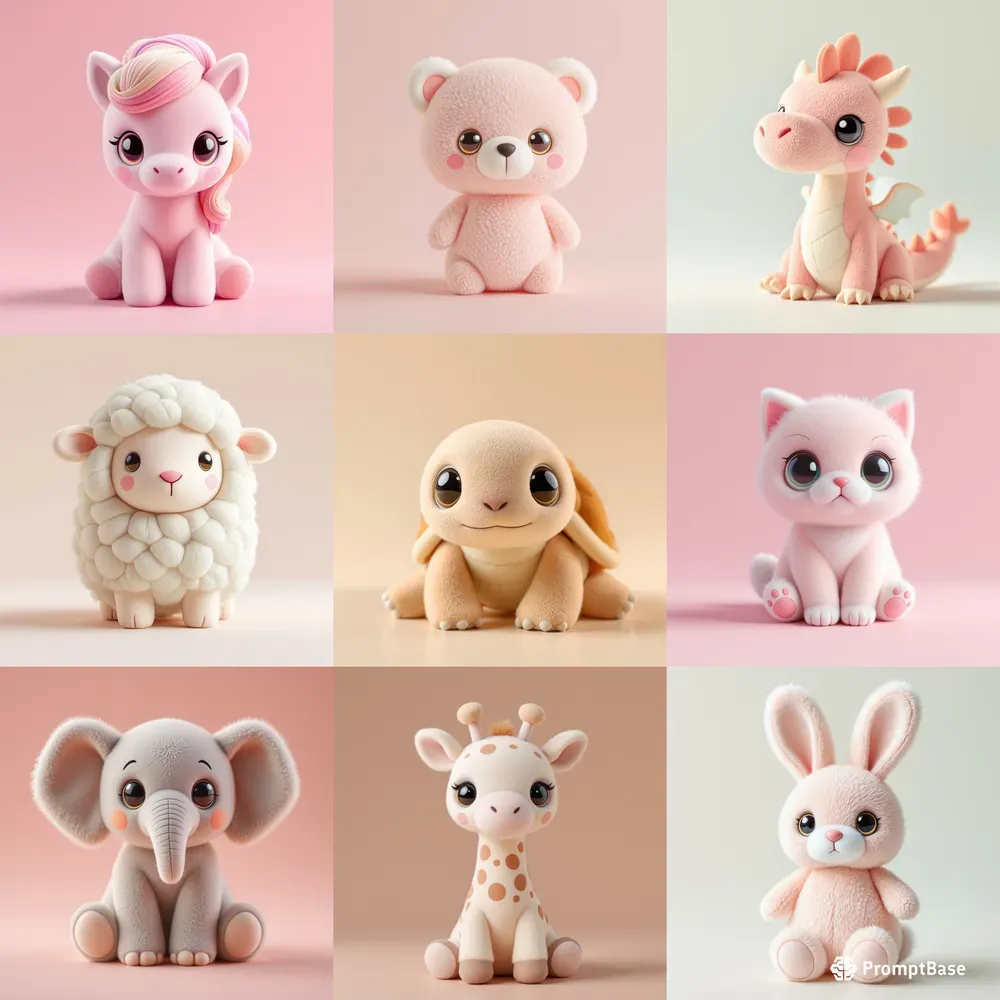 Cute Kawaii Plush Toy Animal Characters